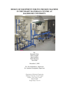 Equipment Design for the Pultrusion Machine in the Smart Material