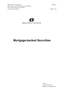 Mortgage backed securities