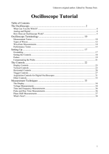 The Oscilloscope - School of Electronic and Communications