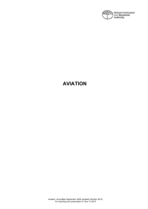 aviation - School Curriculum and Standards Authority