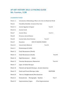ap art history 2010-11 calendar and list of units