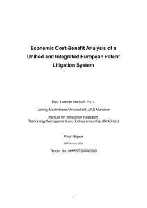 Economic Studies of Patent Litigation and Litigation Systems