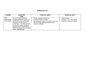 types of tasks - Mearns Academy