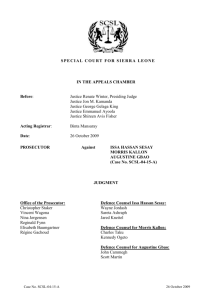 Prosecutor v. Sesay et al. Appeal Judgment