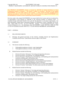 Section 07272 - Fluid -Applied Membrane