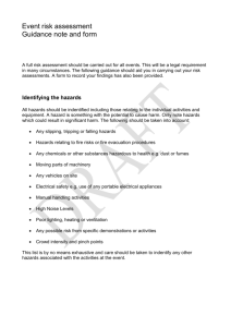 Event risk assessment