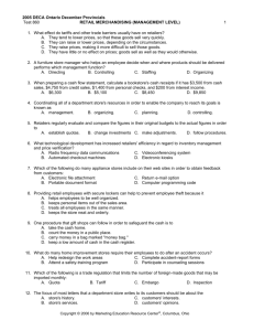 2005 RMML Exam and Key