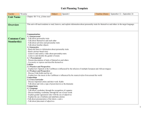 Unit - Allen County Schools Instructional Unit Organizer