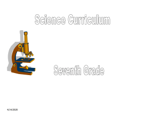 7th Grade Science Curriculum 2014