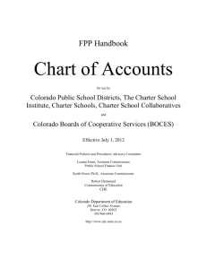 Chart of Accounts - Colorado Department of Education