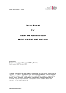 UKTI Retail & Fashion Report UAE 2009