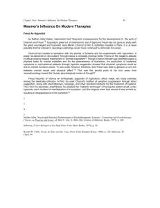 Chapter Four: Mesmer's Influence On Modem Therapies