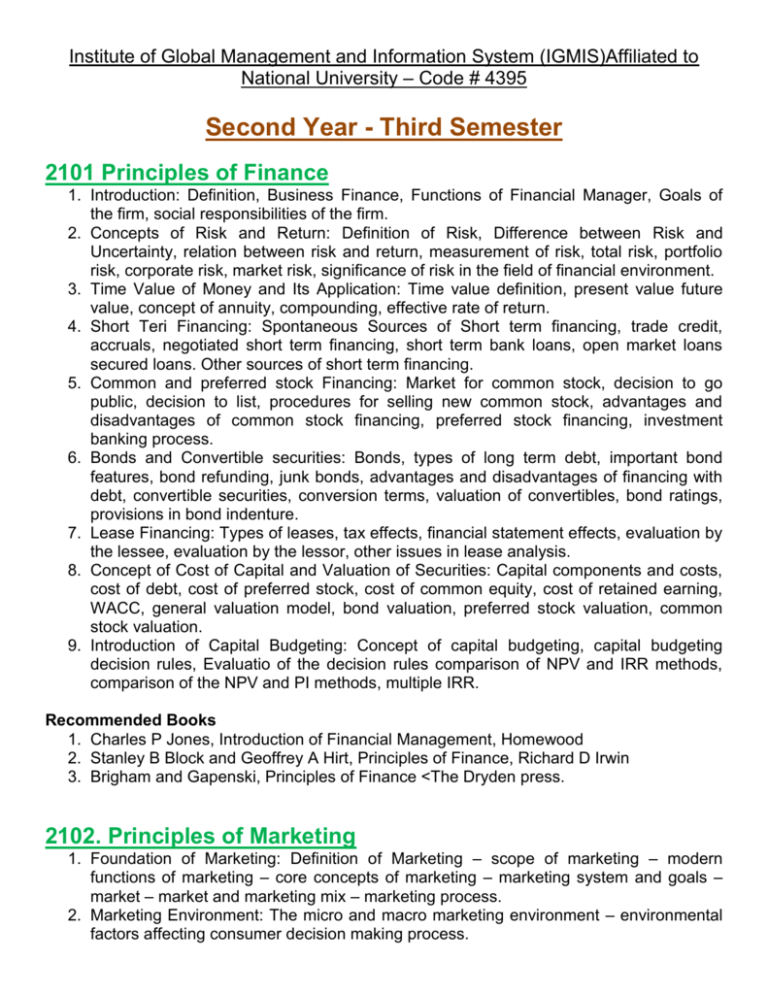 bba-2nd-year-3rd-semester-syllabus