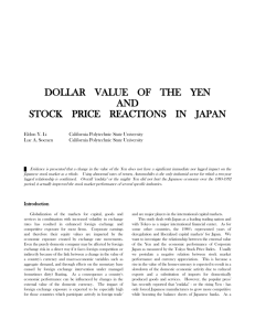 Dollar Value of the Yen and Stock Price Reactions in Japan