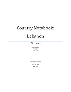 Country Notebook: Lebanon - MKT432