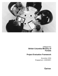 Project Evaluation Framework - Ministry of Forests, Lands and