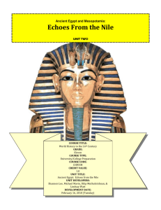 CHW3M - Ancient Egypt & Mesopotamia, Echoes from the Nile