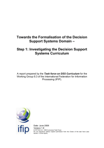 Decision-making Support Systems Curricula
