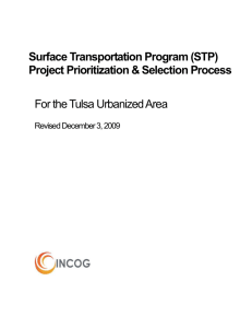 Surface Transportation Program (STP) Project Prioritization