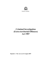 Criminal Investigation (Extra-territorial Offences) Act 1987 - 02-00-00