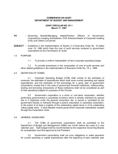 COA-DBM JOINT CIRCULAR NO. 87-1