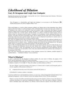 Likelihood of Dilution