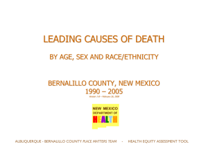 leading causes of death - Bernalillo County Community Health Council
