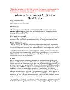 Advanced Java: Internet Applications