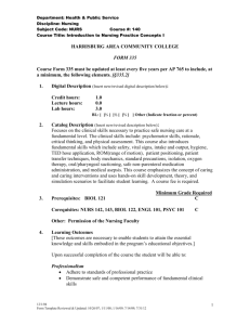 FORM 335 - Harrisburg Area Community College