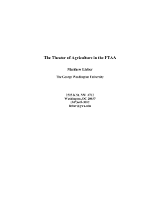 The Theater of Agriculture in the FTAA