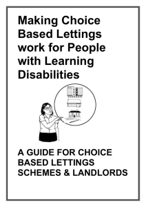 Making Choice Based Lettings work for People with