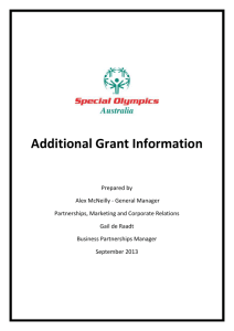 Special Olympics Grant Information Guide Book