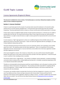 Licence Agreements