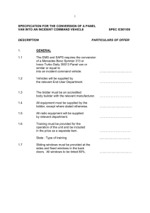 Copy of SPECIFICATION FOR THE CONVERSION OF AN