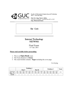 Problem 1 Internet Routing