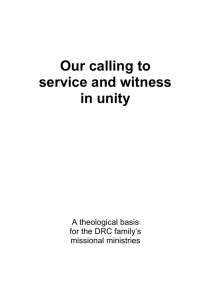 2.11 Our calling to serve and witness in unity