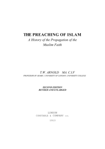 The Preaching Of Islam DOC