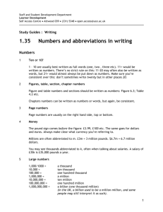 1.35 Numbers & abbreviations