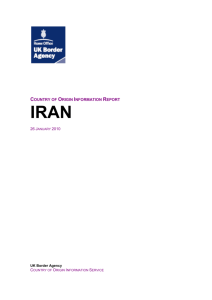Country of origin information report Iran January 2010
