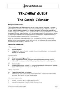Cosmic Calendar Teachers Notes