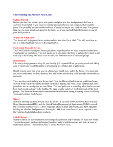 Understanding the Nutrition Facts Label