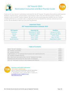 ISE Nominations Instruction Guide