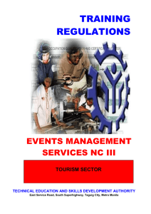 section 1 events management services nc iii