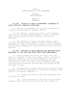 Title 9 - Wyoming State Legislature