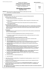 2011 WE application form - Career Executive Service Board
