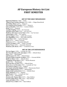 Art List for Critique - Reeves' History Page