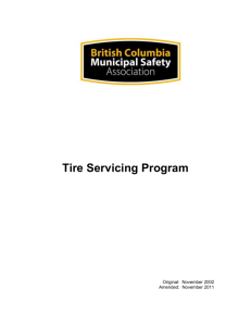 Tire Servicing Program - BC Municipal Safety Association