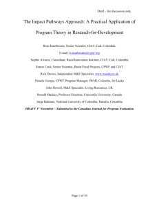(IP) Approach - Participatory Impact Pathways Analysis (PIPA)
