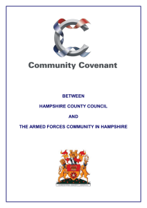 The Armed Forces Community Covenant for Hampshire