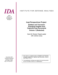 Joint Advanced Warfighting Program Iraqi Perspectives Project